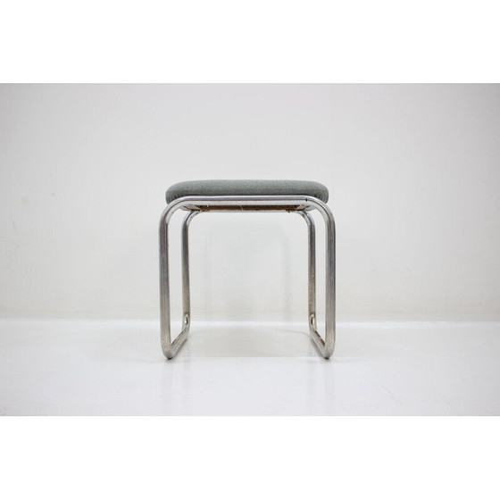 Image 1 of Vintage chrome stool by Robert Slezák, Czechoslovakia, 1930s