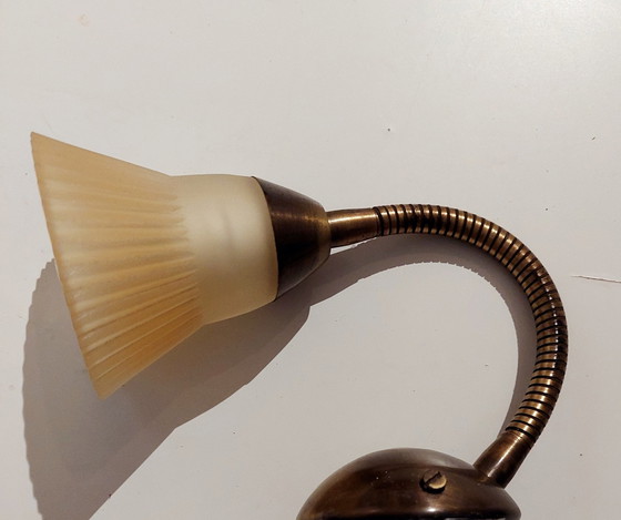 Image 1 of Small Brass Lucezia Gooseneck Vintage Wall Light