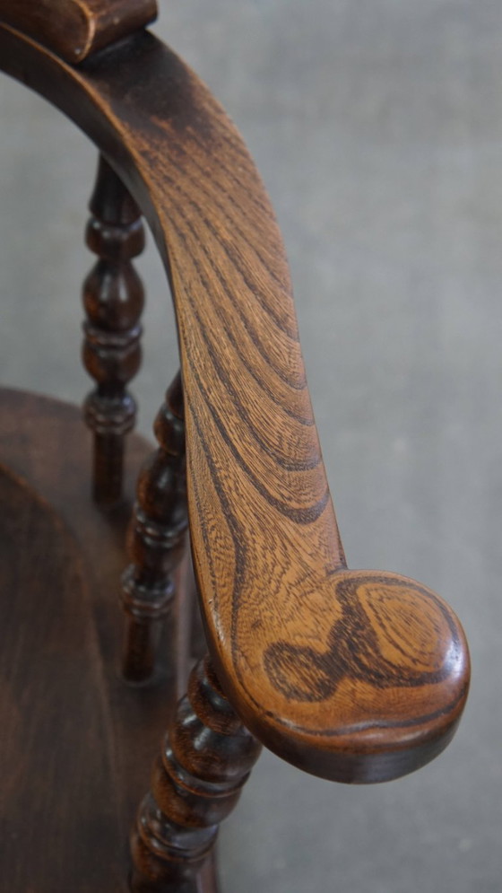 Image 1 of Englischer antiker Beistell-/Schreibtischstuhl/Kapitänsstuhl aus dem frühen 19. Jahrhundert