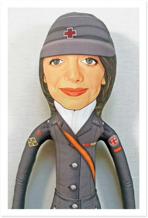 Image 1 of Red Cross Nurse Gift Art Doll | WW2 Nurse Gift Collectible | Red Cross Nurse Office Decor | WW2 Medical History Gift