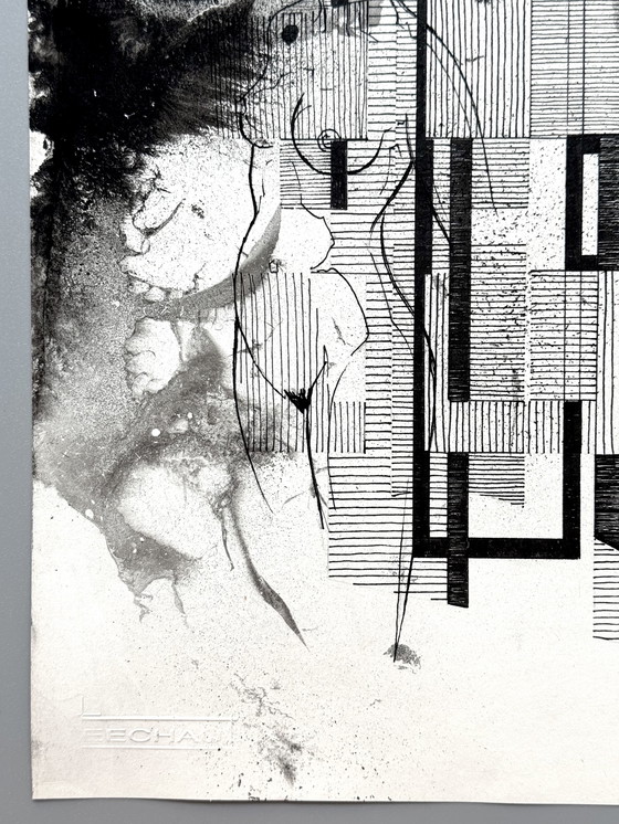 Image 1 of Eugène Eechaut (1928-2019) - Ink Composition 1982