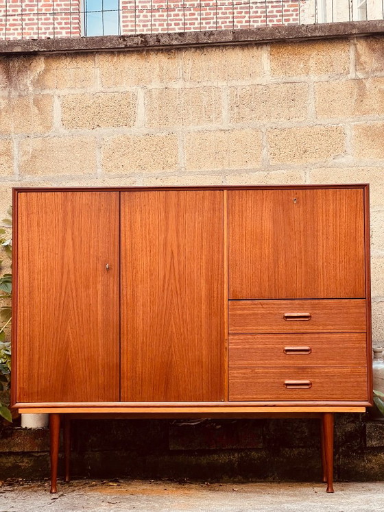 Credenza alta scandinava anni '60 – Mobile bar, Legno (photo 2 of 9)