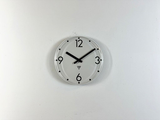Vintage Office Wall Clock from Pragotron, 1980s