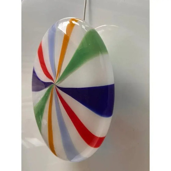 Image 1 of Italienische Wandleuchte aus Muranoglas mit Wirbelmuster von Simoeng