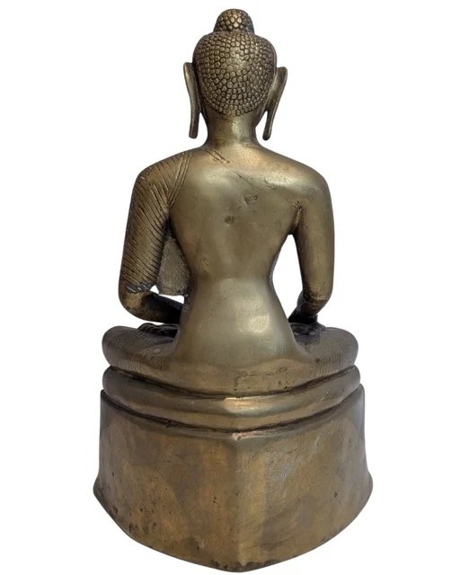 Bronze Buddha mit Elefantenbasis – Shakyamuni – Bildhauerei (photo 5 of 11)