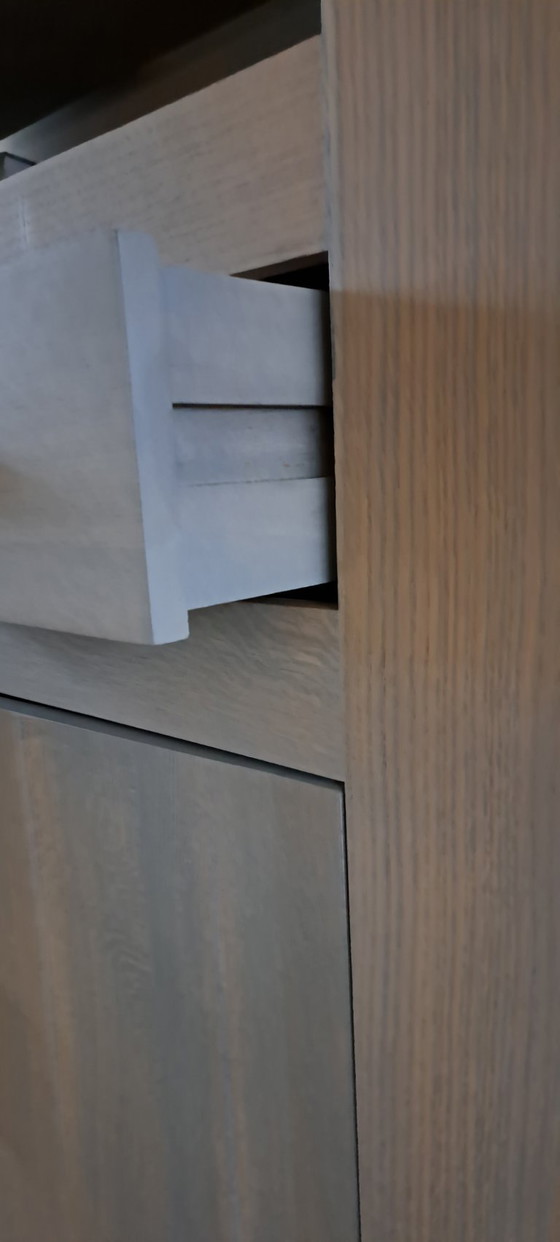 Image 1 of Beautiful rustic oak cabinet grey/beige