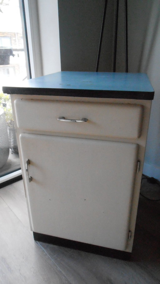 Authentischer Vintage-Formica-Schrank, 50er/60er Jahre