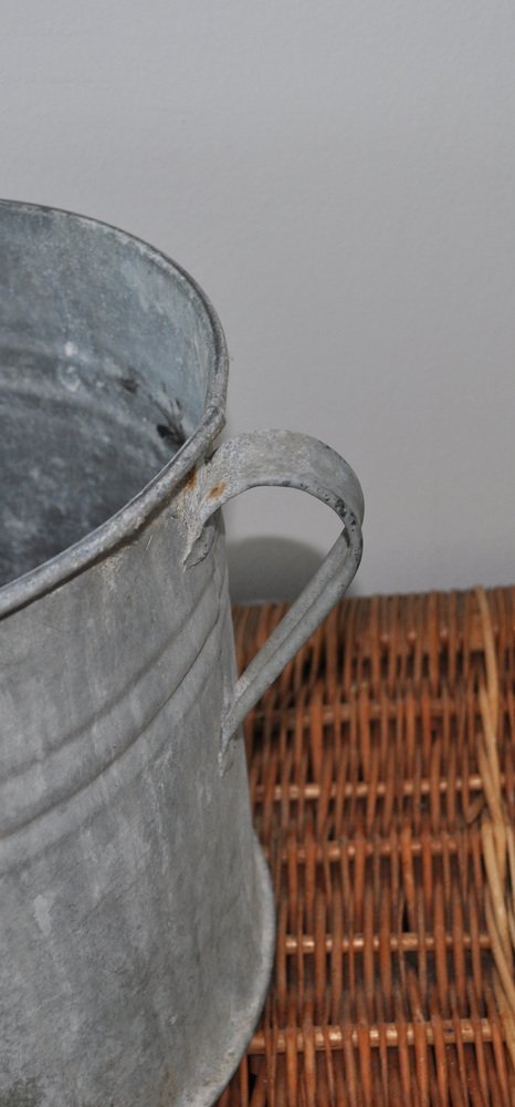 Cache-pot Vintage en Zinc Galvanisé, Années 1950 – Cache pots (photo 6 of 7)