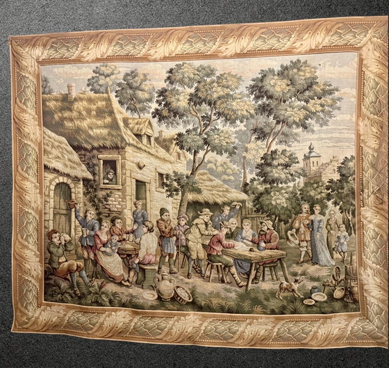 French Tapestry - Gobelin - Aubusson Style – 170 x 150 cm | Early 20th Century – JPParis, Wall decoration (photo 6 of 7)