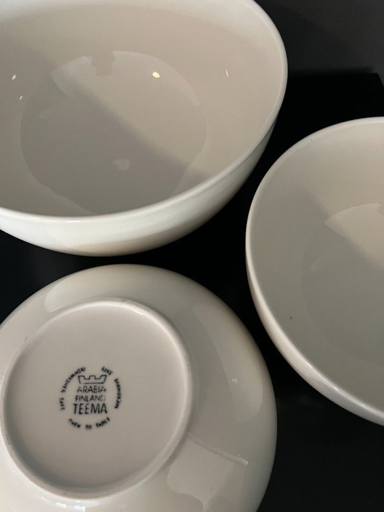 Servizio di stoviglie Arabia Teema Serie 12 pezzi, completo (più extra!), Ceramica, Porcellana, Crema (foto 15 di 16)