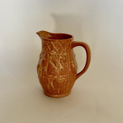 Jarra de barbotina Vallauris de los años 50