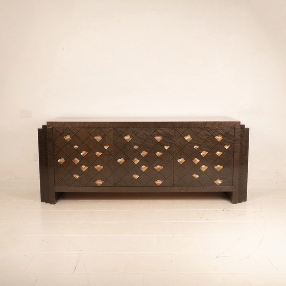 Image 1 of Credenza "Chiaro Di Luna" Di Luciano Frigerio Per Frigerio Di Desio