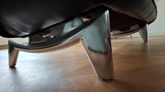 Image 1 of Black leather 3-seater Leolux Tango sofa