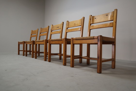 Image 1 of Ensemble de 5 chaises danoises vintage par Tage Poulsen pour Gramrode Møbelfabrik, années 1970