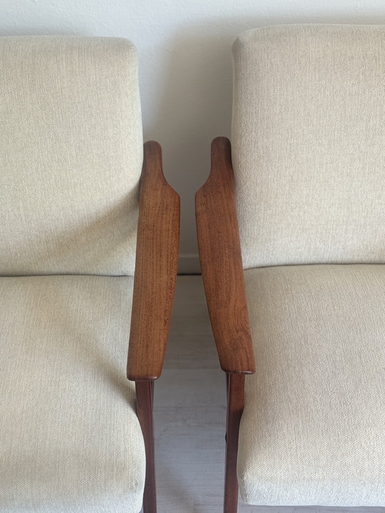 Image 1 of Vintage Danish Easy Chairs Armchairs 1960s