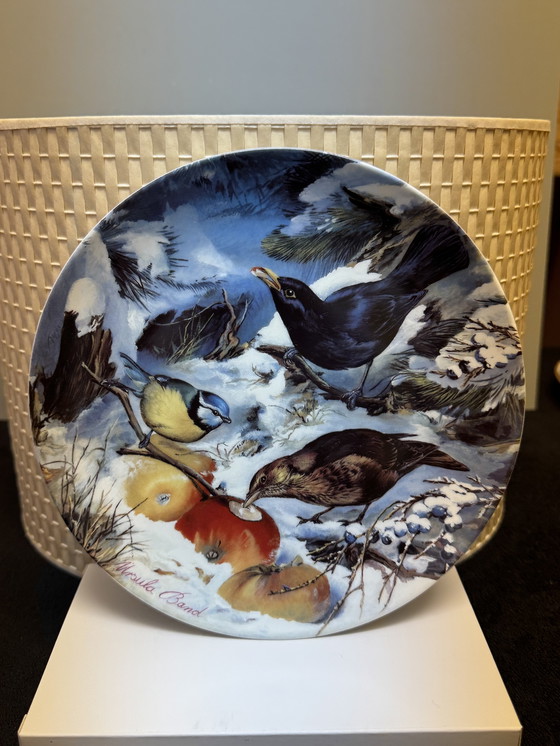 Image 1 of 🐦 „Vögel im Winter“ | Handbemalte Porzellanteller für Sammler | Hutschenreuther | Limitierte Auflage | Neuwertiger Zustand