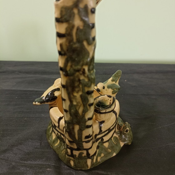 Aegitna Vallauris Ceramic Birdhouse – Jérôme Massier Style – 1950s/60s – Decorative Objects (photo 4 of 7)