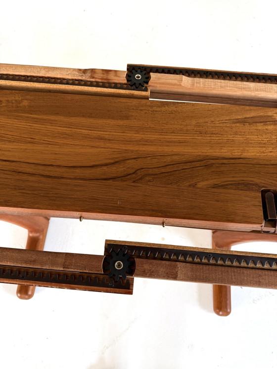 Vintage extendable teak dining table, Holstebro Møbelfabrik ‘70 – Wood, Metal (photo 8 of 15)