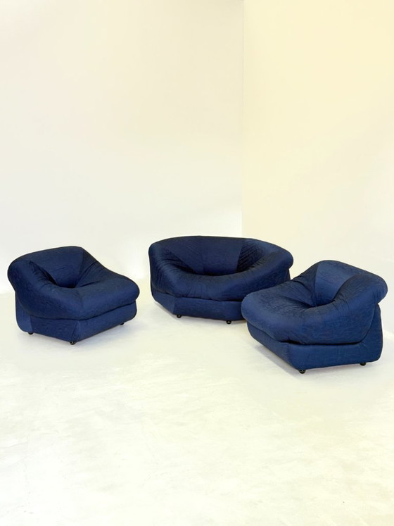 Image 1 of Élément d'angle bleu pour fauteuil Airborne Space Age