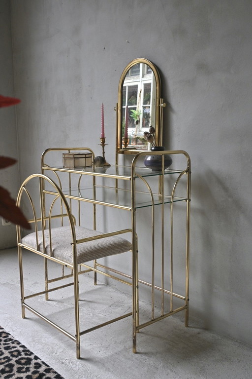 Toletta color oro Hollywood Regency