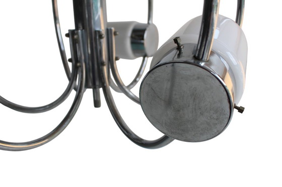 Image 1 of Lampada a sospensione in stile Space Age cromata, anni '70