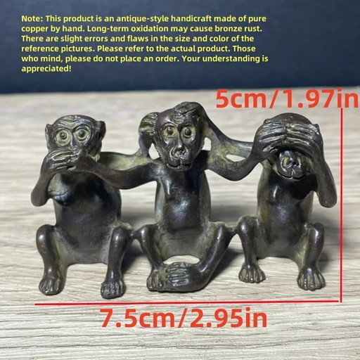 3 singes bronze