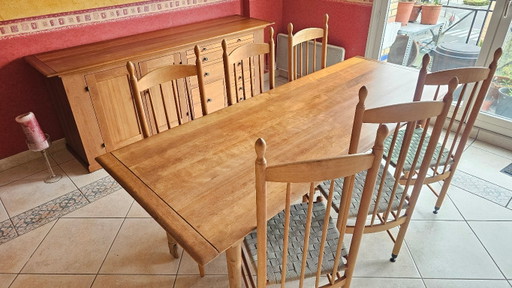 Salle à manger en merisier massif - Style Shaker -Roche Bobois-