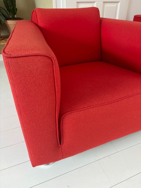 Image 1 of 2 x armchair Design on stock red (price each, chair may also be sold individually)