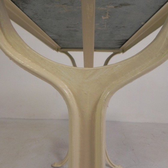 Image 1 of Gartentisch, Bistrotisch mit Marmorplatte, 1950er Jahre