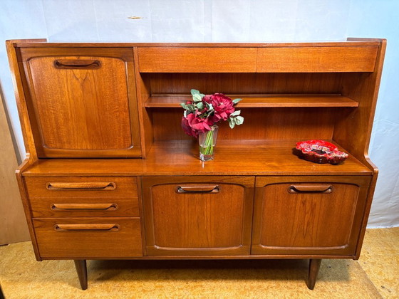 Mid-Century Modern Stonehill Stateroom Teak Highboard – 1960 – Sideboard, Wood (photo 14 of 14)