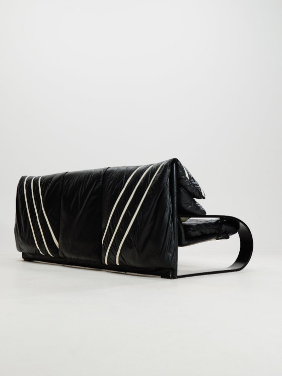 Image 1 of Divano a tre posti in pelle italiana di Coralba, anni '80