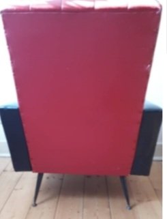 Vintage Rockabilly fauteuil – Metal, Skai (photo 6 of 6)