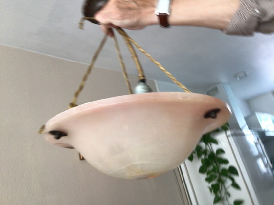 Image 1 of Lampada da sospensione Art Déco Albasten Schaal