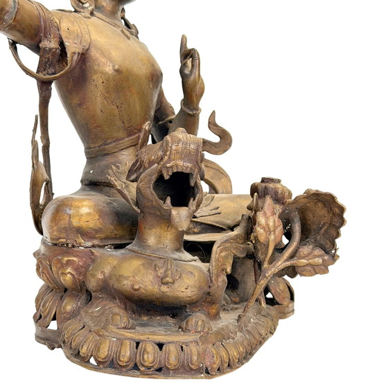 Mañjuśrī nepalese antico – Valle di Kathmandu, XIX secolo – Sculture, Bronze (photo 9 of 11)
