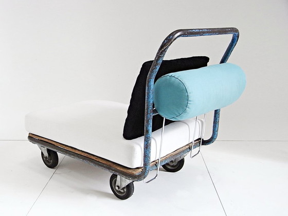 Image 1 of LAZY WORK ligstoel, platformwagen, multifunctioneel, uniek exemplaar