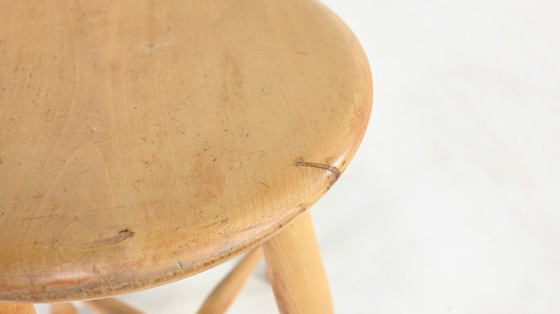 Image 1 of Set of three Danish Stools in Beech, C.1960
