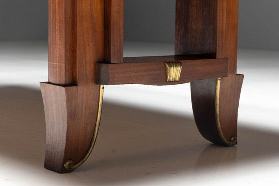 Image 1 of Art-Deco-Esstisch aus Parkett – 1930er Jahre