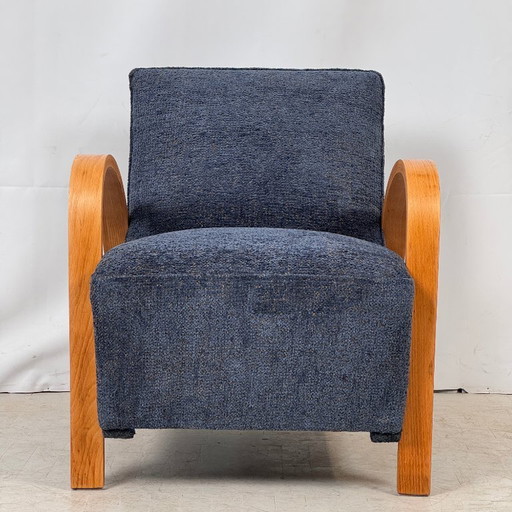 Sillón Art Déco francés, década de 1930, totalmente restaurado