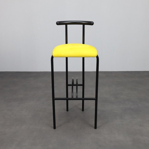 Ensemble de 4 tabourets de bar postmodernes, années 1980