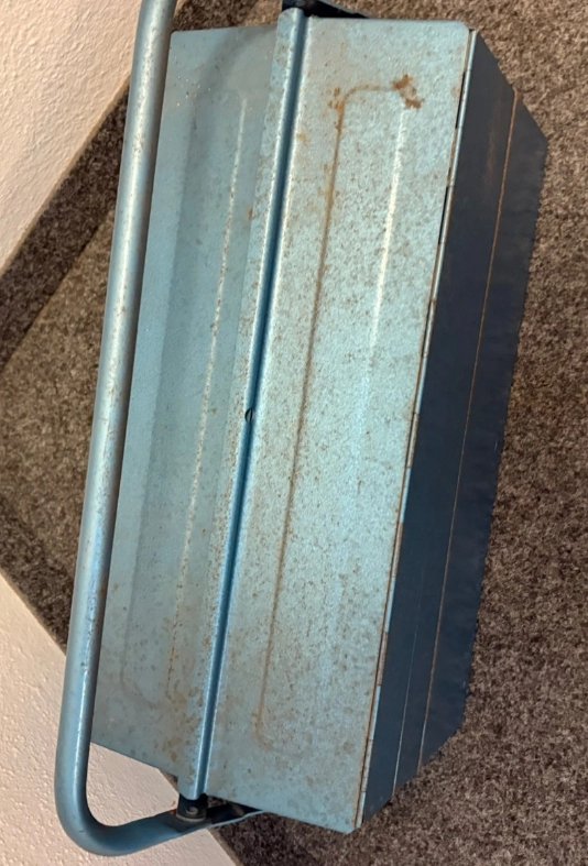 Vintage metalen gereedschapskist – DDR, Decoratieve objecten (photo 3 of 5)