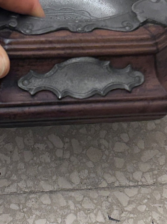 Image 1 of Posacenere in legno e peltro, Italia 1950