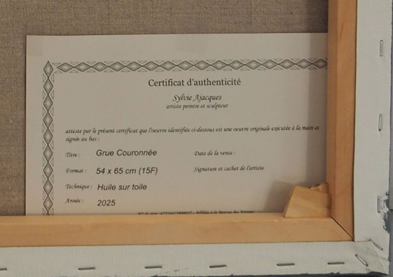 Image 1 of Kronenkranich Öl auf Leinwand