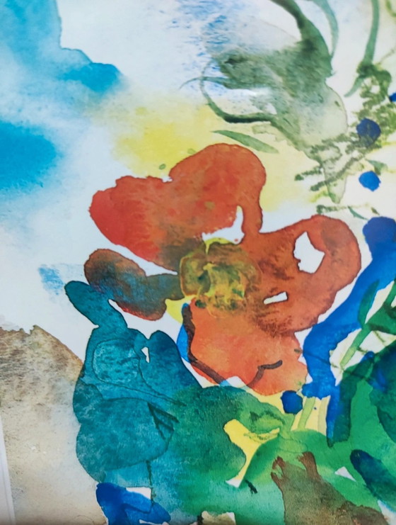 Image 1 of Lithograph "Flowers from Elsewhere" signed Vallois