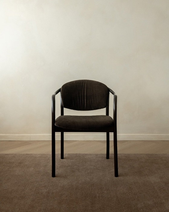 Image 1 of Chaises de salle à manger postmodernes en bois courbé 235 F par Hartmut Lohmeyer pour Thonet, années 1980, lot de 4