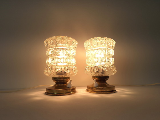 Image 1 of Pair of Vintage Table Lamps, Mid-Century Modern Lamps, 70's Desk Lamps, Bedside Lights, Nightstand Lights, Space Age Lamps