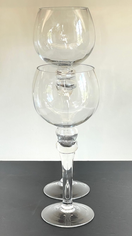 Image 1 of Vintage XL kristallen theelichthouders