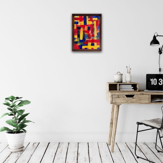 Image 1 of Abstract acrylschilderij 40x30cm.