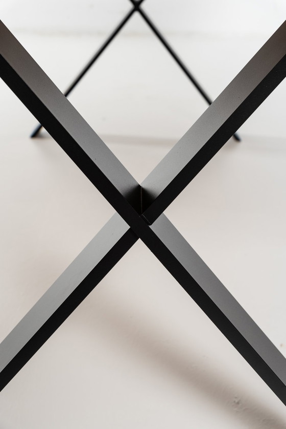 Image 1 of Micheldenolf Trunk Table With Metal X Legs