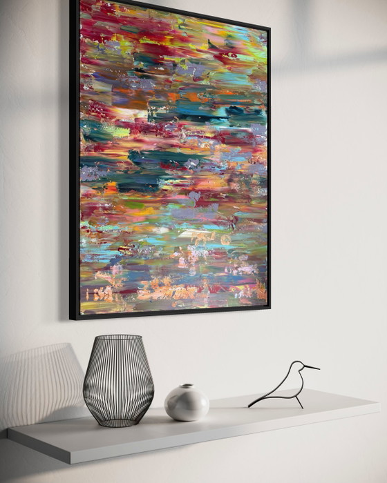Image 1 of Artwork 90x70 incl. black floating frame