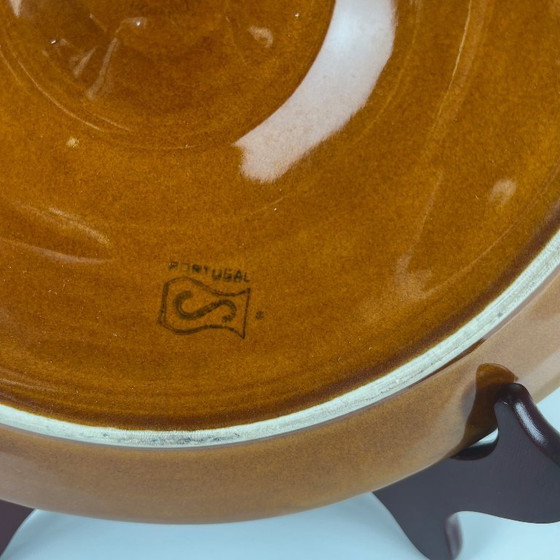 Image 1 of Set of 6 oyster plates in barbotine style by Secla, Portugal, 1970